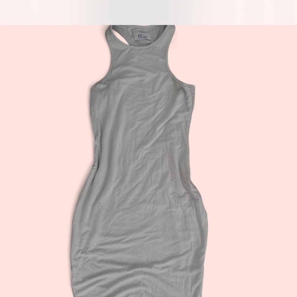Oh Polly Gray Backless Dress